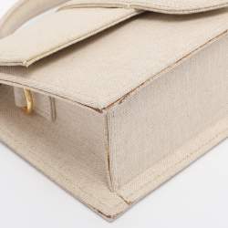 Pre Owned حقيبة جاكيموس  لو غراند بامبينو قماش بيج بيد علوية