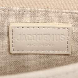 Pre Owned حقيبة جاكيموس لو غراند بامبينو قماش بيج بيد علوية