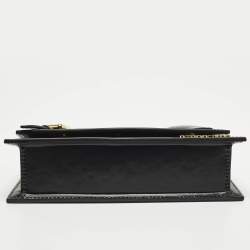 مملوكة مسبقًا Jacquemus Long Le Chiquito Boucle Black Glossy Leather Top Handle Bag