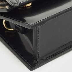 مملوكة مسبقًا Jacquemus Long Le Chiquito Boucle Black Glossy Leather Top Handle Bag