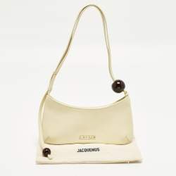 Pre Owned حقيبة جلد كريمي جاكيموس لي بيسو بيرل