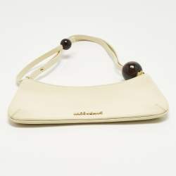 Pre Owned حقيبة جلد كريمي جاكيموس لي بيسو بيرل