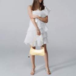 Pre Owned حقيبة جلد كريمي جاكيموس لي بيسو بيرل