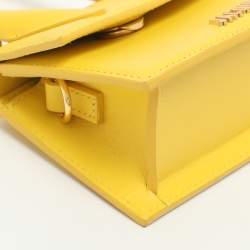 Pre Owned حقيبة جاكيموس لو شيتو ميني  جلد أصفر يد علوية