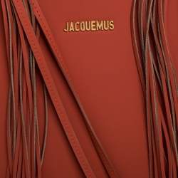 Pre Owned حقيبة يد جاكيموس حمالة متعددة لو أيه4 جلد مبطنة برتقالية غيغر