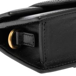 Pre Owned Jacquemus Black Leather Le Petit Bambino Bag