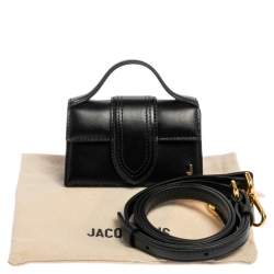 Pre Owned Jacquemus Black Leather Le Petit Bambino Bag