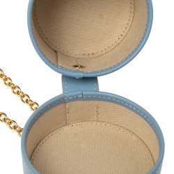 Pre Owned Jacquemus Blue Leather Mini Le Vanity Shoulder Bag