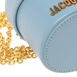 Pre Owned Jacquemus Blue Leather Mini Le Vanity Shoulder Bag