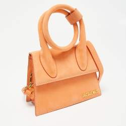 Jacquemus Beige Sueder Grand Le Chiquito Top Handle Bag