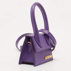 Jacquemus Purple Leather Mini Le Chiquito Bag