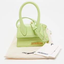 Jacquemus Green Croc Embossed Leather Le Chiquito Mini Bag