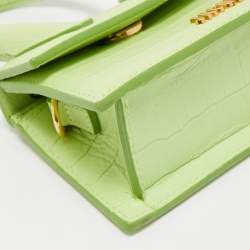 Jacquemus Green Croc Embossed Leather Le Chiquito Mini Bag