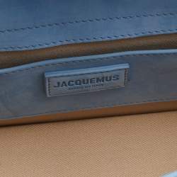 Pre Owned Jacquemus Light Blue Leather Le Grand Bambino Top Handle Bag