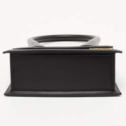 Jacquemus Black Leather Le Grand Chiquito Top Handle Bag
