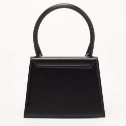 Jacquemus Black Leather Le Grand Chiquito Top Handle Bag