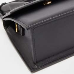 Pre Owned Jacquemus Black Leather Le Chiquito Noeud Top Handle Bag