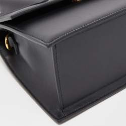 Pre Owned Jacquemus Black Leather Grand Le Chiquito Top Handle Bag