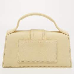 مملوكة مسبقًا Jacquemus Light Yellow Nubuck Leather Le Bambino Mini Top Handle Bag.