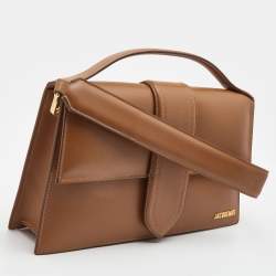 مملوكة مسبقًا Jacquemus Brown Leather Le Bambino Top Handle Bag