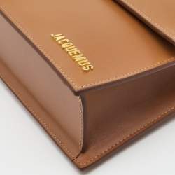 مملوكة مسبقًا Jacquemus Brown Leather Le Bambino Top Handle Bag