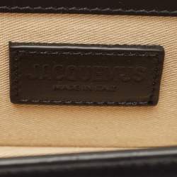 مملوكة مسبقًا Jacquemus Black Leather Mini Le Chiquito Top Handle Bag