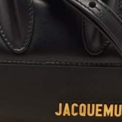 مملوكة مسبقًا Jacquemus Black Leather Mini Le Chiquito Top Handle Bag