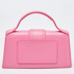 Pre Owned Jacquemus Pink Leather Small Le Bambino Top Handle Bag