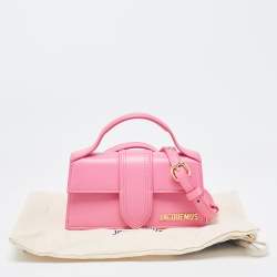 Pre Owned Jacquemus Pink Leather Small Le Bambino Top Handle Bag