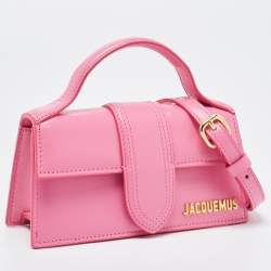 Pre Owned Jacquemus Pink Leather Small Le Bambino Top Handle Bag