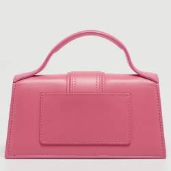 Pre Owned Jacquemus Pink Leather Small Le Bambino Top Handle Bag