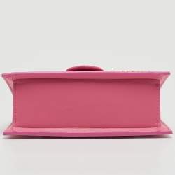 Pre Owned Jacquemus Pink Leather Small Le Bambino Top Handle Bag