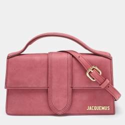 Jacquemus Pink Nubuck Leather Le Grand Bambino Top Handle Bag