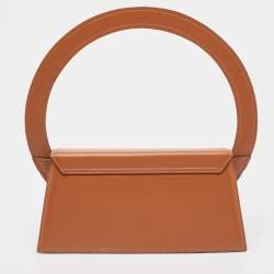 Pre Owned Jacquemus Brown Leather Le Sac Rond Bag