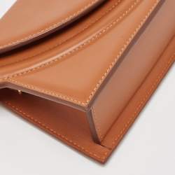 Pre Owned Jacquemus Brown Leather Le Sac Rond Bag