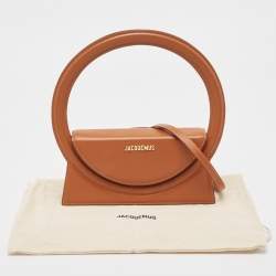 Pre Owned Jacquemus Brown Leather Le Sac Rond Bag