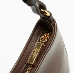 Pre Owned Jacquemus Brown Leather Le Bisou Perle Shoulder Bag