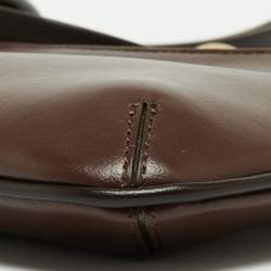 Pre Owned Jacquemus Brown Leather Le Bisou Perle Shoulder Bag