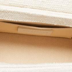 Jacquemus Cream Tweed Long Le Chiquito Top Handle Bag