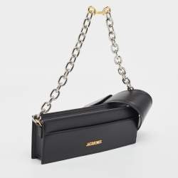 Pre Owned Jacquemus Black Leather Le Sac Ciuciu Shoulder Bag