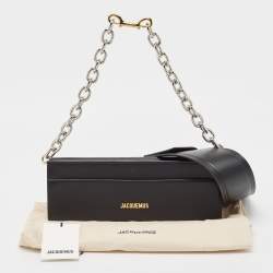 Pre Owned Jacquemus Black Leather Le Sac Ciuciu Shoulder Bag