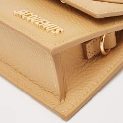 مملوكة مسبقًا Jacquemus Camel Leather Mini Le Chiquito Top Handle Bag