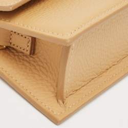 مملوكة مسبقًا Jacquemus Camel Leather Mini Le Chiquito Top Handle Bag