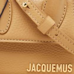 مملوكة مسبقًا Jacquemus Camel Leather Mini Le Chiquito Top Handle Bag