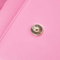 Pre Owned Jacquemus Pink Leather Le Chiquito Noeud Top Handle Bag