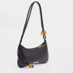 Jacquemus Black Leather Le Bisou Perle Bag