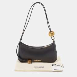 Jacquemus Black Leather Le Bisou Perle Bag