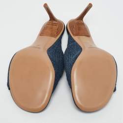 Jacquemus Blue Denim La Banana Slide Sandals Size 40