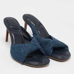 Jacquemus Blue Denim La Banana Slide Sandals Size 40