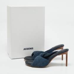 Jacquemus Blue Denim La Banana Slide Sandals Size 40